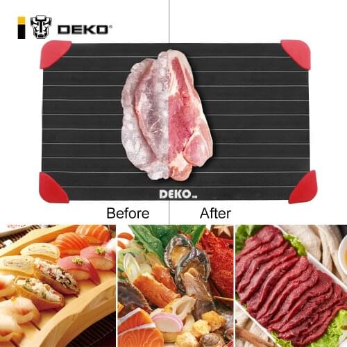 DEKO Magic Defrosting Tray for Food Fast Defrost Seafood Thawing Board Plate for Steak Meat Settlement Area New Kitchen Gadgets