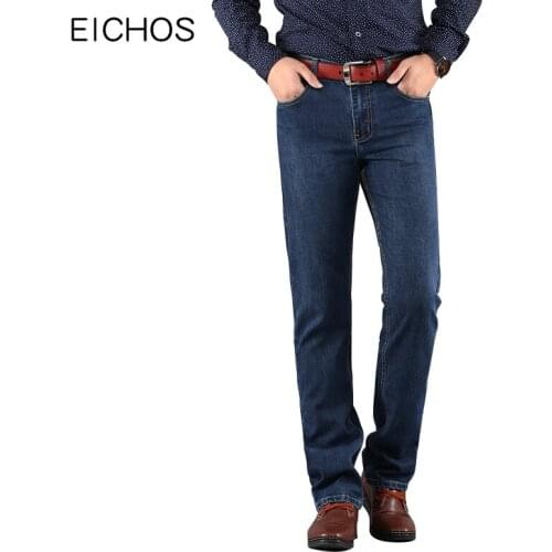 Джинсы стрейч для мужчин EICHOS China At AliExpress