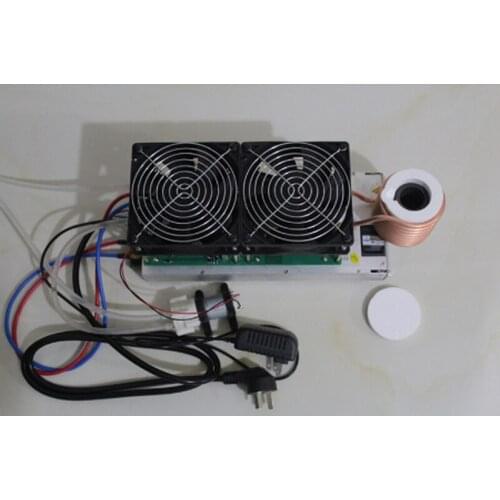 1500W ZVS induction heating machine kit small high frequency induction hardener melting furnace + power + water pump +crucible