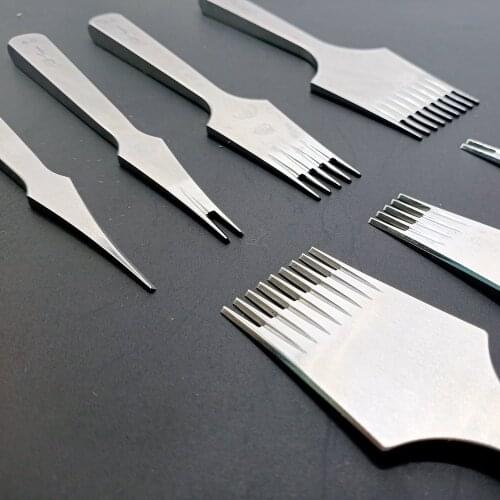Jayme Leather Chisel French Style Pricking Iron Sharp Leather Punching Tool Polish-2.45/2.7/3.0/3.38/3.85/4.0mm Obverse