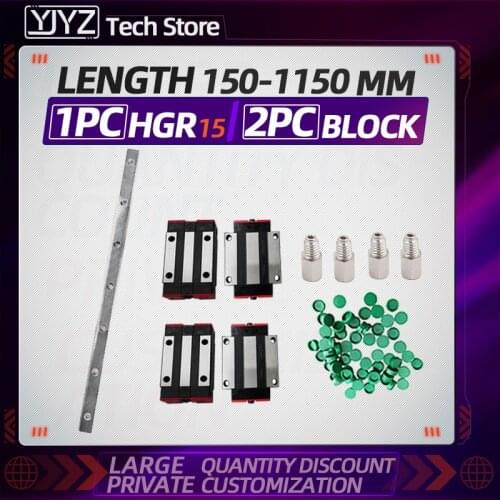 Linear guide 1PC HGR15 + 2PC HGH15CA / HGW15CC Slider length -150-1150MM