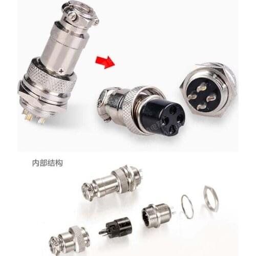 M12 12mm 4 Pin Screw Type Electrical Plug Socket Connector