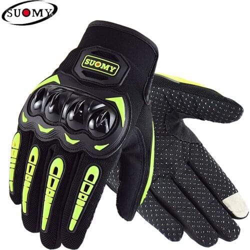 Suomy Motorcycle Gloves Spring Summer Motocross Protective Gear Touch Screen Non-slip Breathable Men Women Gloves for Kawasaki