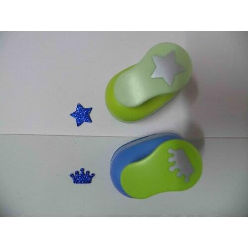 2pcs(2.5cm) star and crown shape craft punch set Punch Craft Scrapbooking school Paper Puncher eva hole punch free shipping