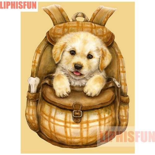 Diamond Painting Kits for Adults Square Drills Full Resin Rhinestones Embroidery Cross Stitch Decor Dog Bag