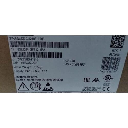 New and original CU240E-2 DP 6SL3244-0BB12-1PA1