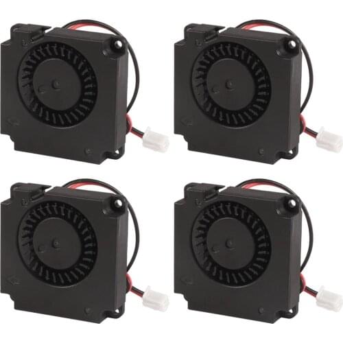 4 PC 3D Printer Cooling Fan 40x40x10mm Oil Bearing Turbo Cooling Fan with 2 Pin Terminal for MK8 3D Printer Whirlpool Fan