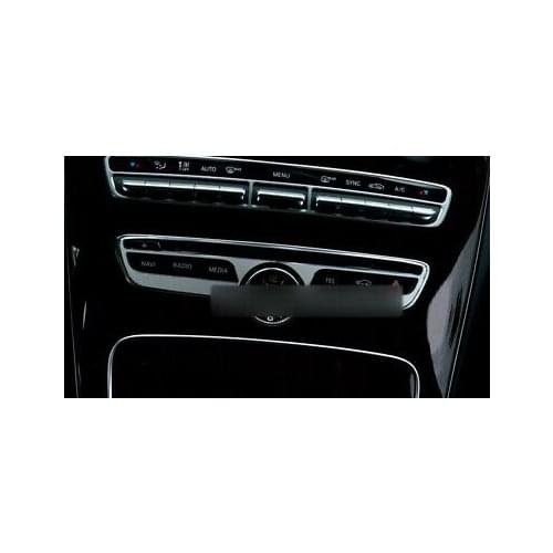 Alloy Center Console Button Frame Cover Trim For Mercedes Benz GLC 2015 - 2019