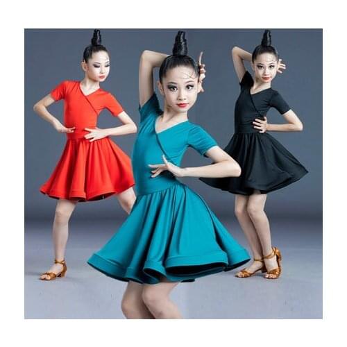 Latin Dance Dress for Girl Ballroom Dancing Kid Competition Dance Costumes Tango Dress Children Practice Dancing Wear Clothing