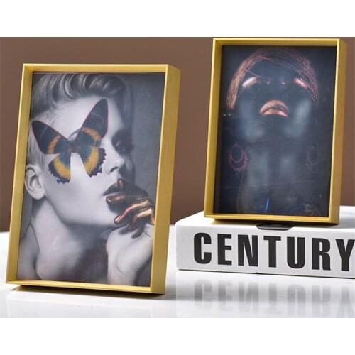 Metal Edge Photo Frame Nordic Exquisite Metal Photo Frame Home Decoration Wall Hanging Specimen Box Picture Frame Ornaments
