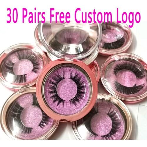 Wholesale Order 30pairs/lot Free Custom Logo 18Styles Soft Dramatic Eye lashes 3D Mink Handmade Eyelashes