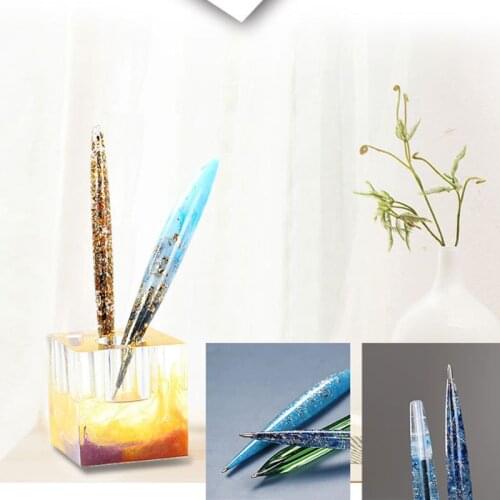 Handmade Ballpoint Pen UV Resin Epoxy Resin Casting Mold Penholder Silicone Mold DIY Art Craft