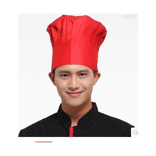 Chef hat Mushroom caps Adjustable working cap 58-62cm kitchen 4 Colour