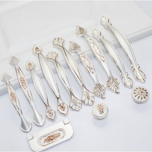 Modern and contracted Europe type phnom edge cabinet door handle Nordic gold adds silver ambry dresser drawer chest handle