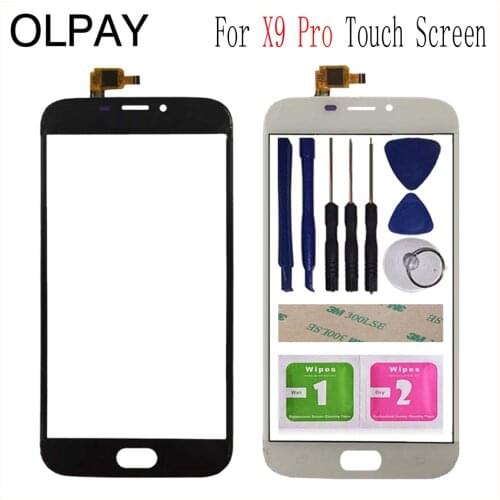5.5'' Mobile Touch Screen Glass For Doogee X9 Pro Touch Screen Digitizer Glass Panel Lens Sensor Tools Adhesive And Wipes