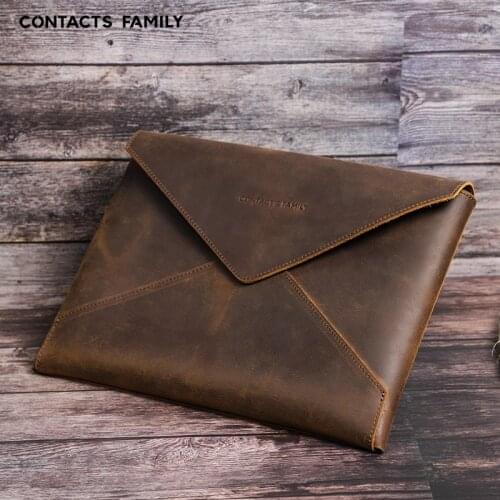 Suitable for Apple Notebook Laptop Bag Crazy Horse Leather MacBook Pro 13.3 Envelope Computer Leather Case