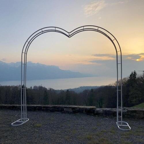 Heart shape Bridal Arch Frame Background Decoration Cherry Blossom Arch Flower Stand Door Wedding Party Decoration Props