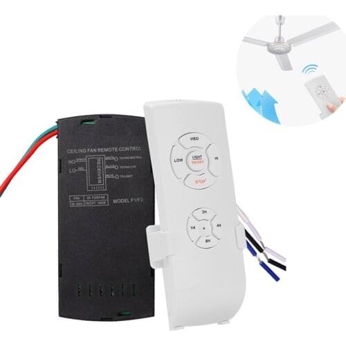 Universal 90~265V Ceiling Fan Light Lamp Wireless Remote Control Timing Remote Controls Adjusted Wind Speed Transmitter Receiver