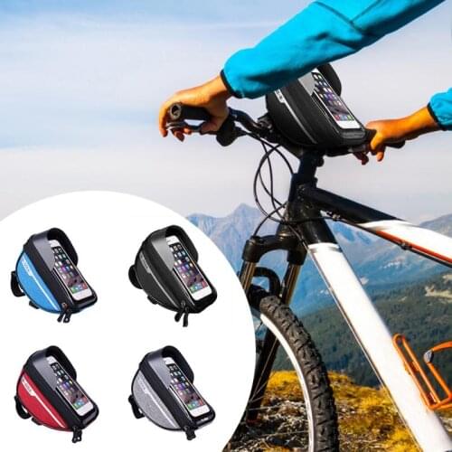 6.4 Inch Touch Screen Bicycle Bags,MTB Cycling Bike Head Tube Bag,Bicycle Handlebar Cell Mobile Phone Bag Case Holder For Bike
