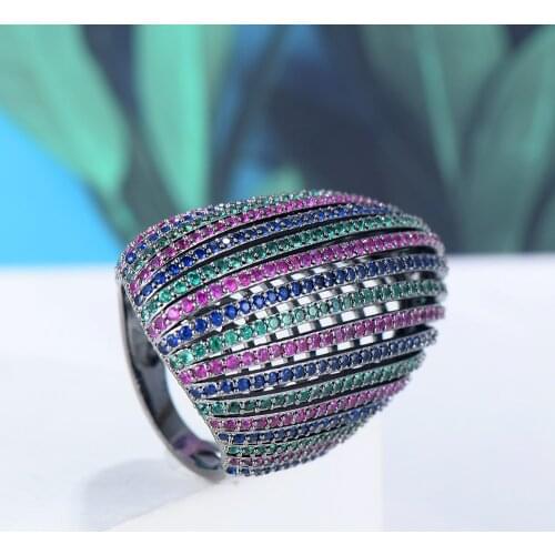 Kellybola Jewelry Luxury High Quality Hollow Ring Ladies Cubic Zirconia Cocktail Party Daily Performance Jewelry Accessories Hot