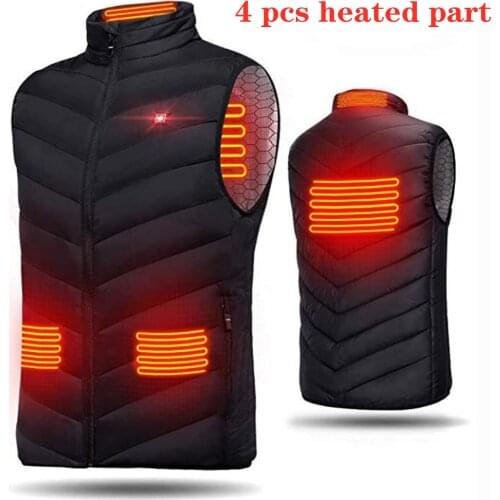 Winter USB Infrared Heated Vest Jacket Electric Thermal Clothing Waistcoat For Women Men Outdoor Hiking Camping Warmer