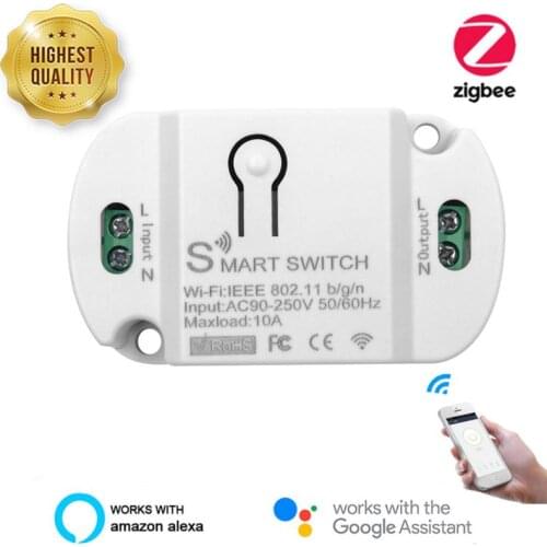 10A Wifi Tuya Smart Switch Timer Wireless Switches Smart Home Automation Compatible with Tuya Alexa Google Home Smart life