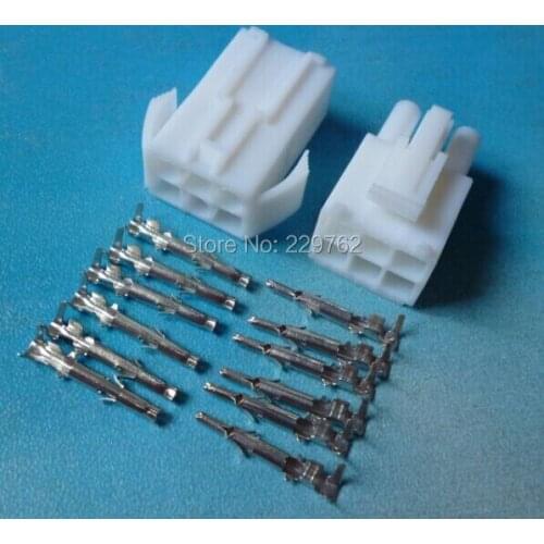 30sets 6 Way EL-6P Series Auto Multipole Connectors,Electrical Connector Kits Male Female jack plug for Car ect.Free shipping