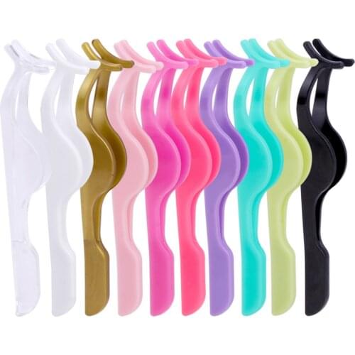 50pcs Plastic Eyelashes Extension Tweezers Auxiliary Clamp Clips Practice Beauty Eye Lash Makeup Tools