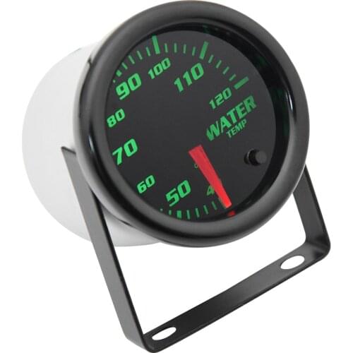 52mm 2" 7 Colors Auto Water Temp gauge LED Smoke Face Water Temperature Meter With Sensor Motorcycle Car Meter Voltmeter 24v