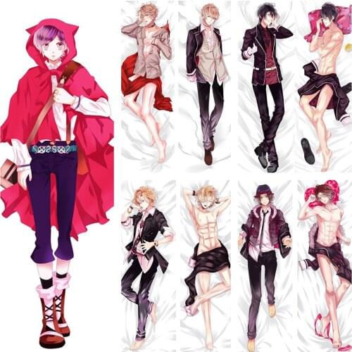 Anime DIABOLIK LOVERS character cool boy Sakamaki Ayato & Laito & Sakamaki Shu Dakimakura pillow cover hugging body pillowcase