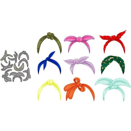 Bandana Retro Vintage Headgear Set Metal Cutting Dies New Diy Emboss Stencil Scrapbooking Dies For Card Making 2021