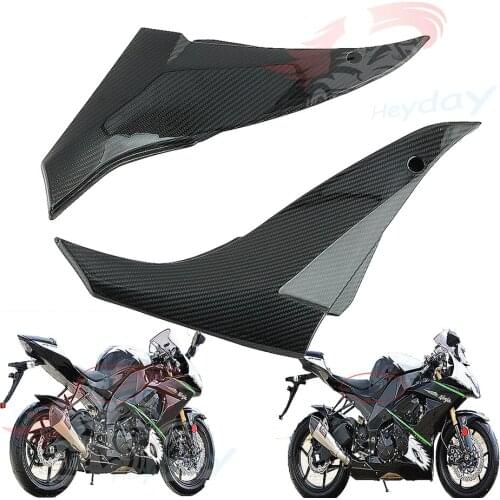 Tank Side Cover Panels Fairing Gas Seat Cover Trim Fairing Fiber For Kawasaki ZX10R 2008-2010