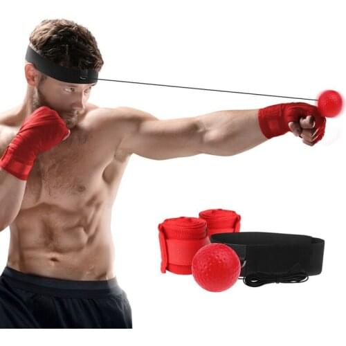 1M Fighting Ball Boxing Equipment with Head Band hand wraps for Reflex Speed Training Boxing Punch Muay Thai Exercise