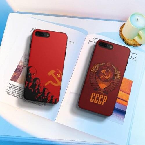 Soviet Union USSR Flag Phone Case Fundas Shell Cover For Iphone 6 6s 7 8 Plus Xr X Xs 11 12 13 Mini Pro Max