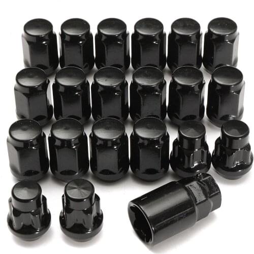 Black 21Pcs M12x1.5mm Alloy Car Wheel Locking Nuts Blots Locker With Key For Ford for Focus for C-Max 2007 2008 2009 2010