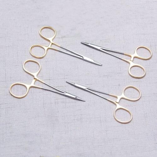 Tiangong Golden Handle Needle Holder Needle Holder Korean Double Eyelid Tool Beauty Eye Clinic Needle Holder Equipment