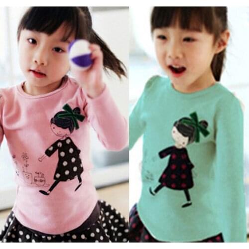2018 Autumn Baby Girls Shirts Long Sleeve Children Clothing Bow Collar Patchwork Girl Blouses Kids Clothes 3-12 years G0069