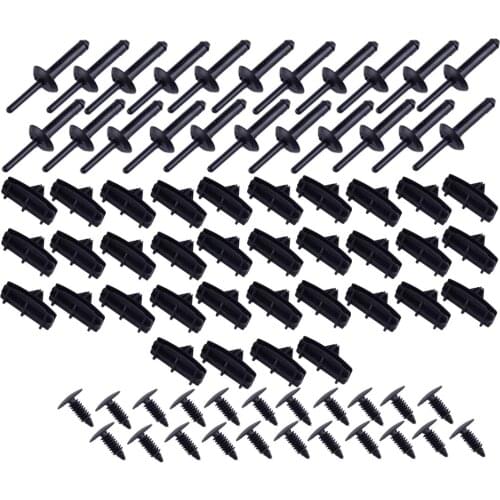 DWCX 78PCS Fender Flare Hardware Kit Clip Mounting Fit For Jeep Wrangler JK 2007-2009 2010 2011 2012 2013 2014 2015 2016 2017