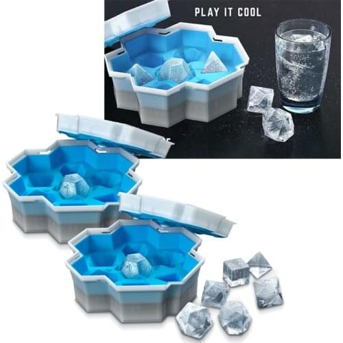 7 Shape DIY Dice Silicone Ice Tray Mold Game Dice Mini Ice Cube Trays with Lids Mold Whiskey Reusable Mold Crafts Tools