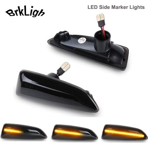 2pcs Dynamic Amber LED Side Marker Wing Indicator Light Turn Signal Lamps For Opel Astra J K Zafira Crossland Grandland Insigniz