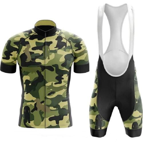 Camouflage Bike Uniform 2020 Pro Team Short Sleeve Maillot Ciclismo Mans Cycling Clothing Summer MTB Bike Riding Cycling Jersey