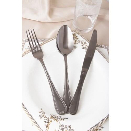 Smoked Pearl 89 Piece Stainless Steel 12 Personality Fork Knife Set