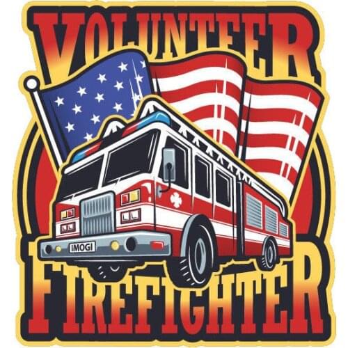 Hot Fire Fighting Car American Flag Firefighter Vinyl Car-Stickers Car Body Bumper Trunk Auto Protection Car Decoration 14*13cm