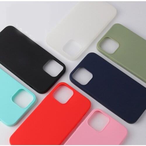 For iphone 12 Pro Max 12 mini Candy Matte Silicone Phone Case For iphone 13 mini 13 Pro Max TPU Bumper Soft Cover Case