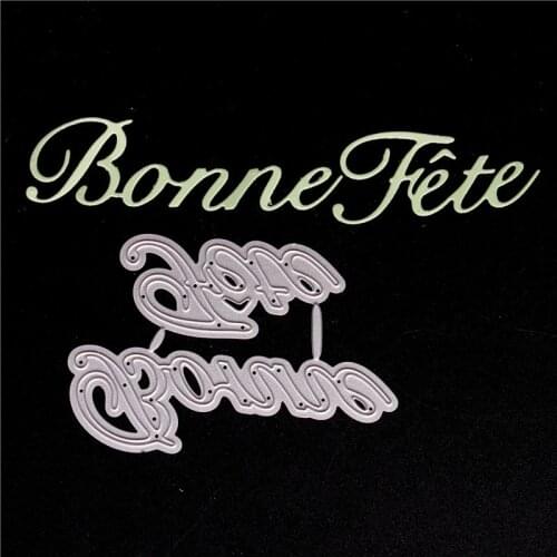 French word Metal Cutting Dies for Diy Scrapbooking Die Cut New 2018 Cuts for Paper Card Making Craft Embossing Happy Birthday