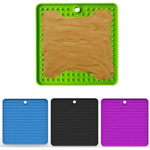 Pet Cats Slow Food Bowls Container New Feeding Food Bowl Silicone Dog Feeding Lick Pad Dog Slow Feeders Treat Dispensing