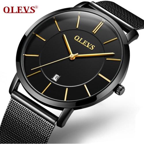 OLEVS Mens Watches Top Brand Luxury Waterproof Ultra Thin Date Clock Male Steel Strap Classic Quartz Watch Men Business Wrist Wa