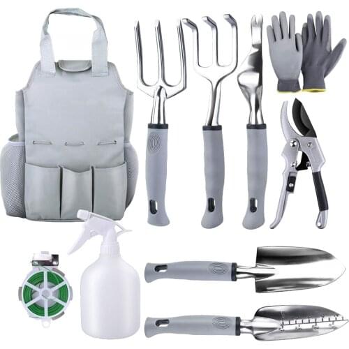 Garden Tool Set Garden Tools 9 TLG Hand Tool Set, Garden Gloves, Secateurs With