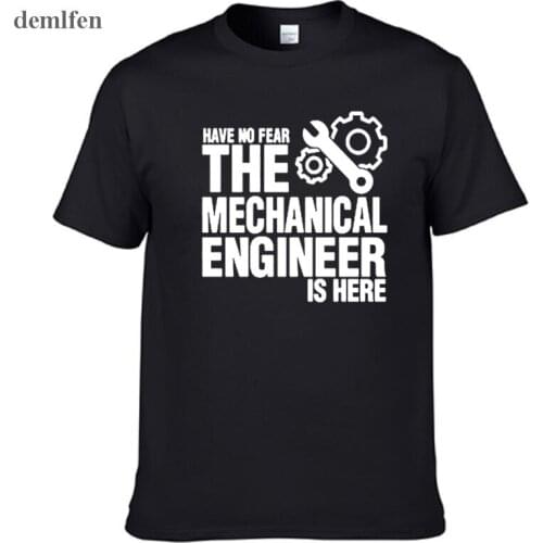 Have No Fear The Mechanical Engineer Is Here T Shirt Novelty Funny T-shirt Mens Clothing Short Sleeve Tops Camisetas Masculina