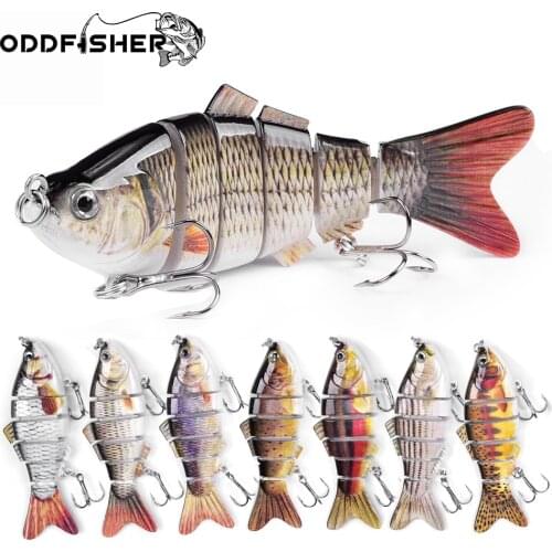 Original Swimming Fishing Bait Multi Jointed Hard Bait Wobblers for Fish 6 Segements Crankbait Isca Swimbait Artificial рыбалка